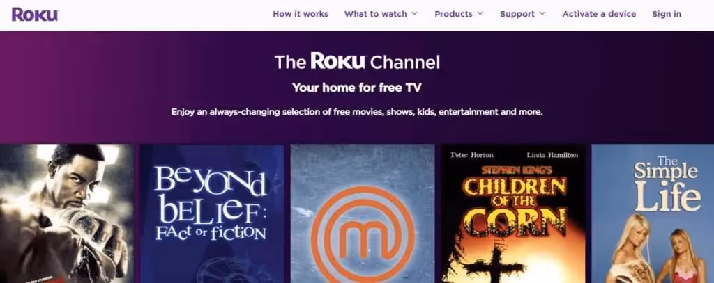 Roku Channel Free Movies Online