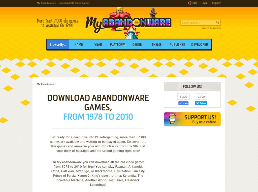 My Abandonware (Websites to Download Free PC Games)